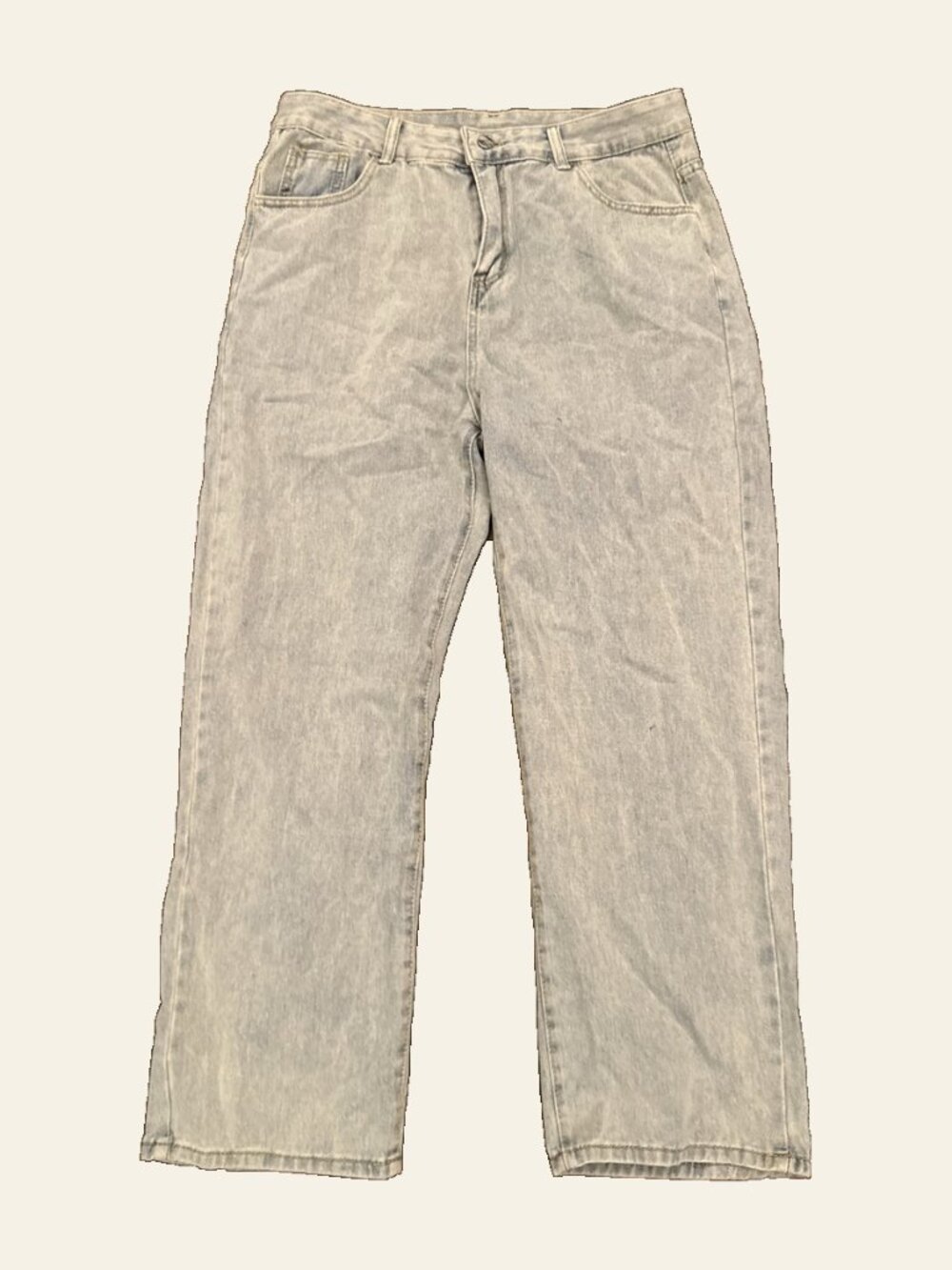 Light Wash Straight Leg Jeans